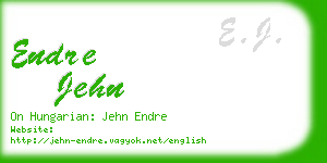 endre jehn business card